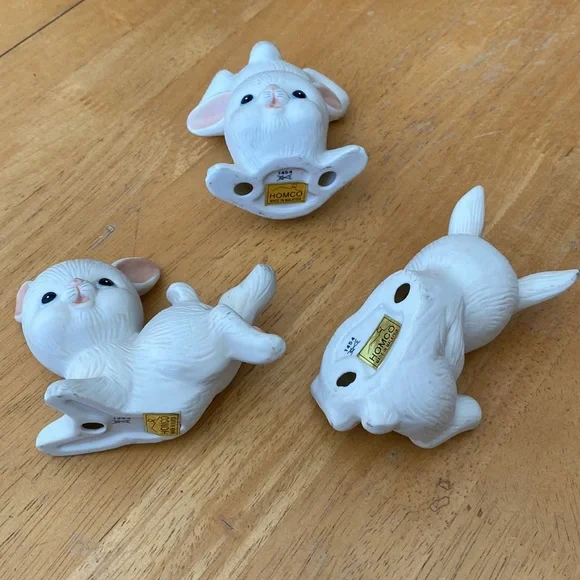 Vintage Homco ceramic bunnies/rabbits figurines 
Trio - Picture 3 of 10